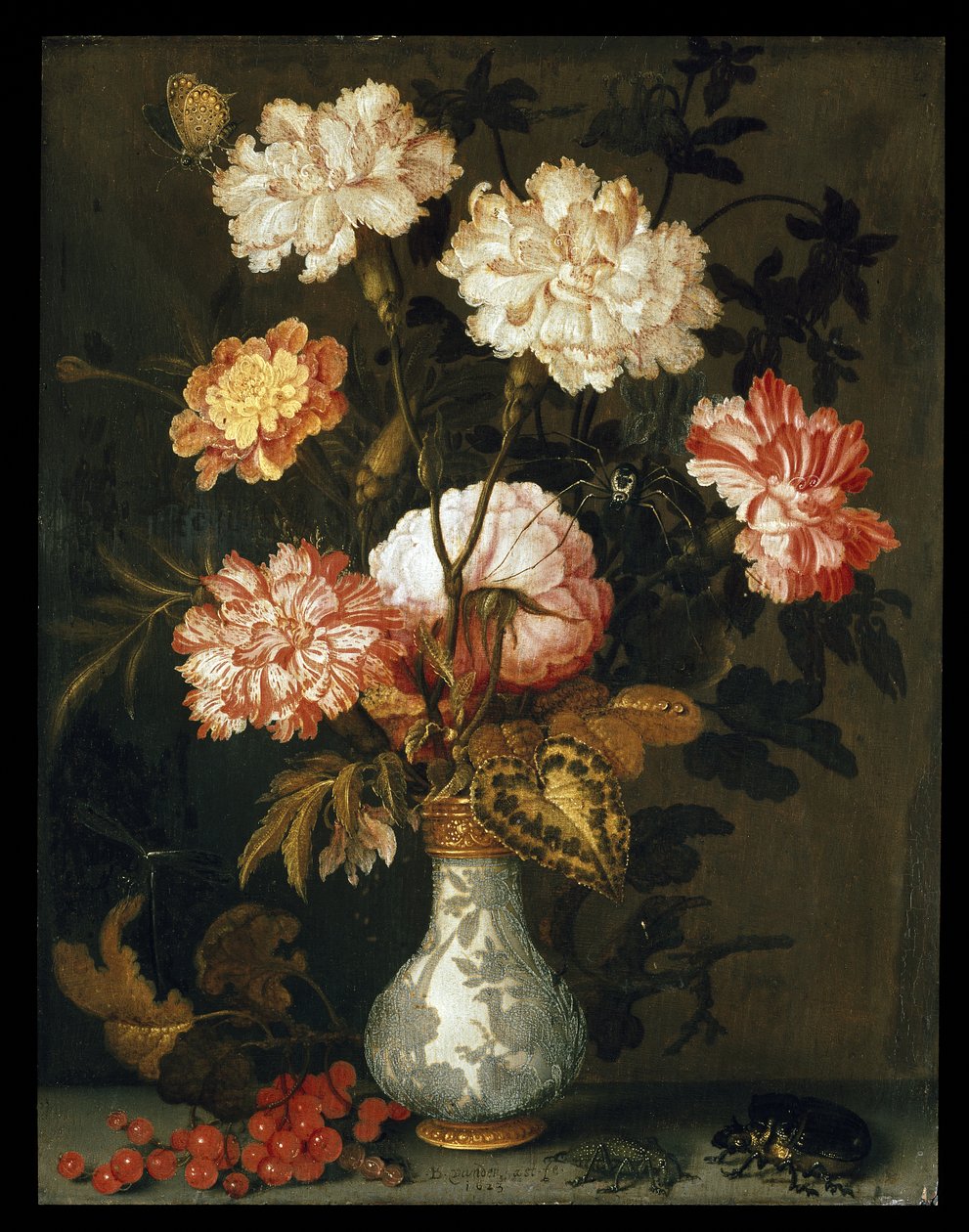 En vas med blommor av Balthasar van der Ast