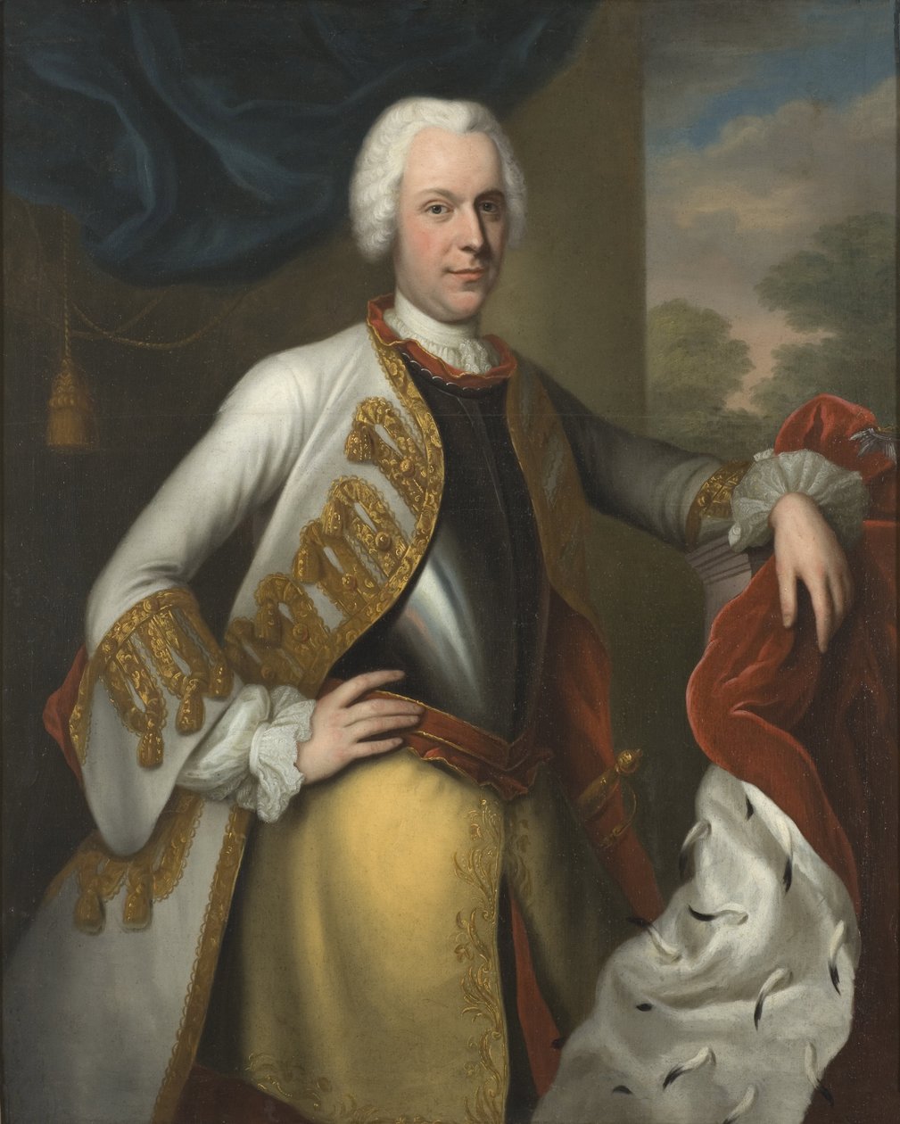 Adolphe Frederic de Suede - Porträtt av Adolph Frederick (1710-1771), kung av Sverige, av Denner, Balthasar (1685-1749). Olja på duk. Mått: 120x100 cm. Nationalmuseum Stockholm av Balthasar Denner