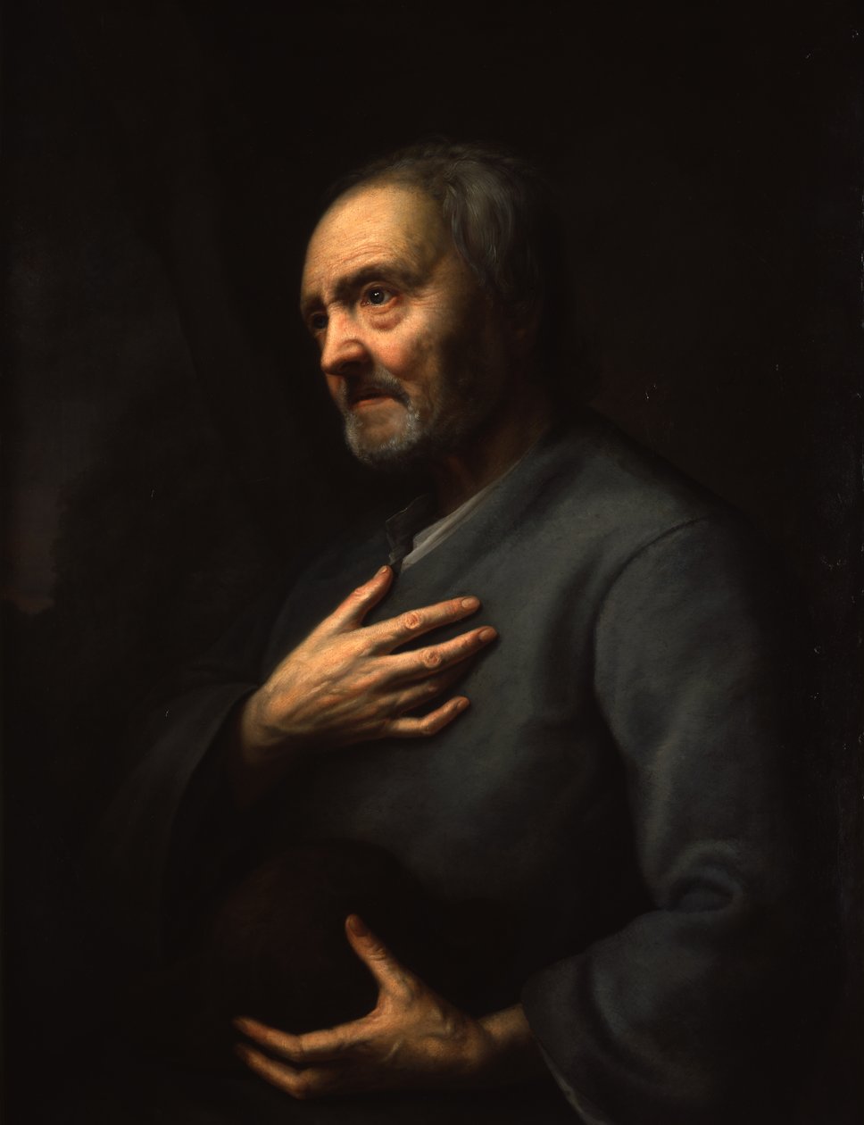 Porträtt av en äldre man av Balthasar Denner