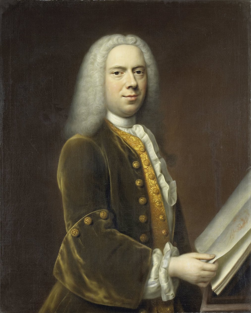 Porträtt av en man, troligen Cornelis Troost (1696-1750) av Balthasar Denner