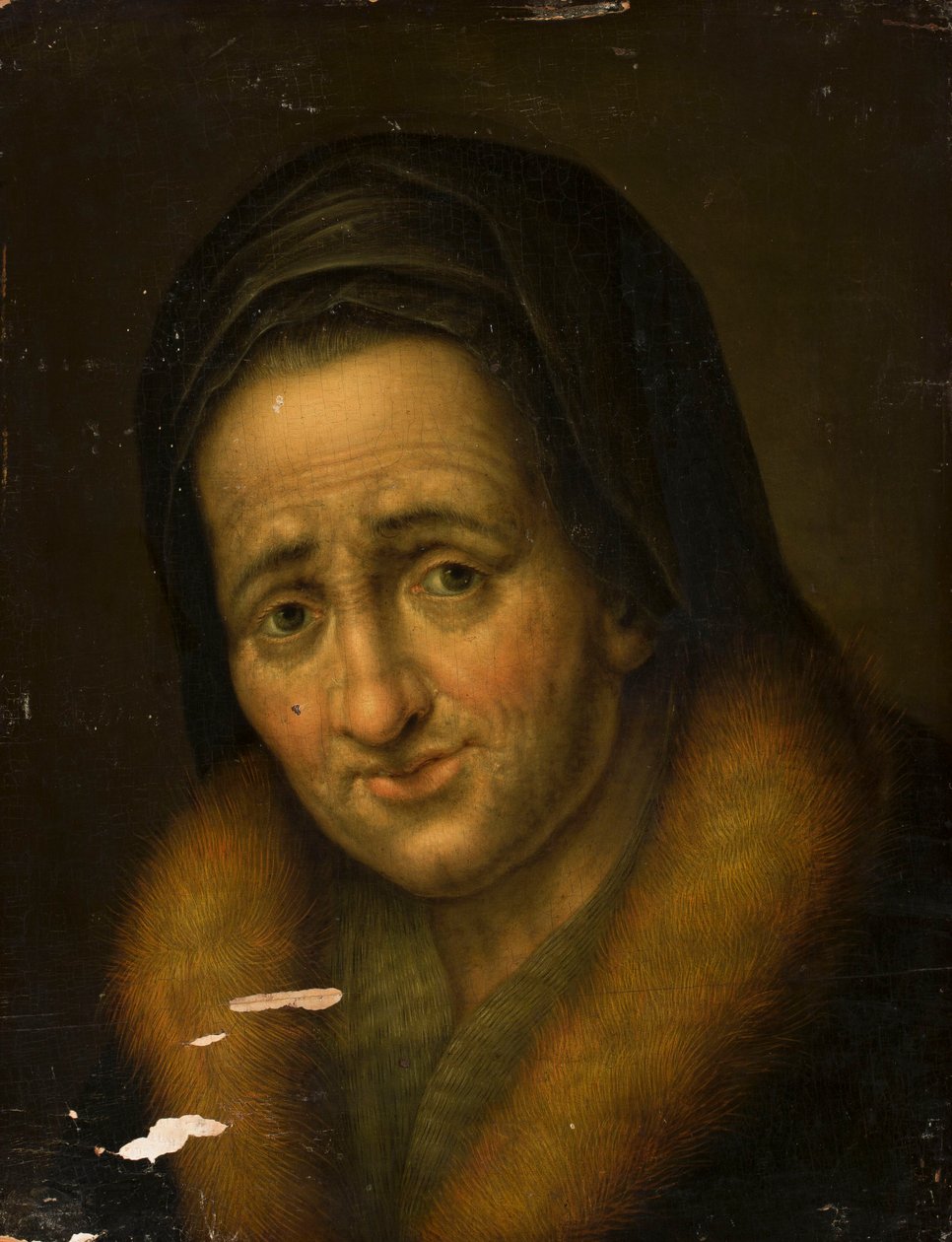 Porträtt av en äldre kvinna av Balthasar Denner