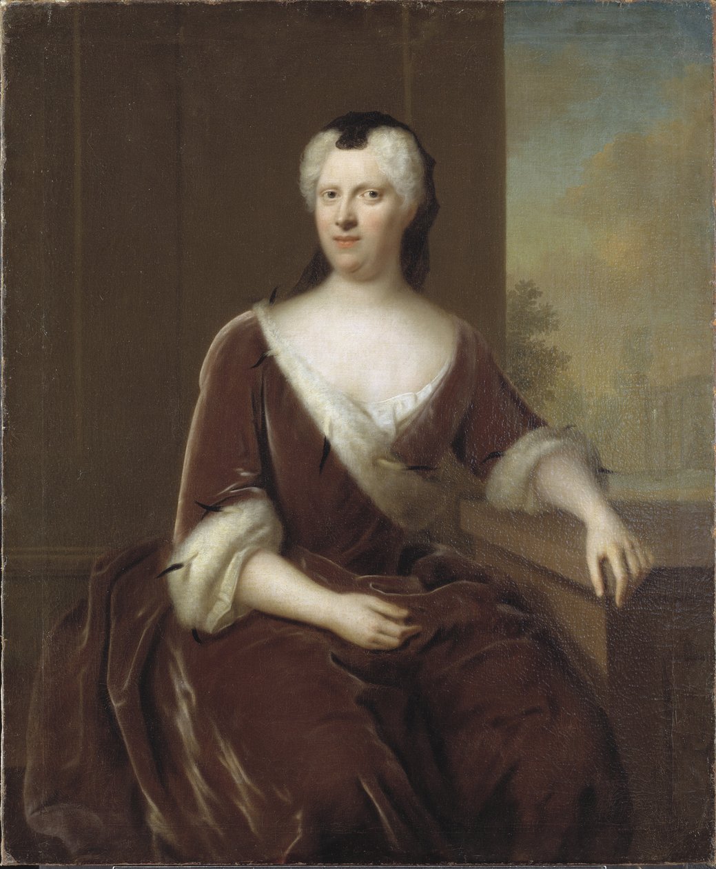 Prinsessan Albertine Frederique de Bade Durlach - Porträtt av markvin Albertina Frederica av Baden-Durlach (1682-1755), av Denner, Balthasar (1685-1749). Olja på duk. Mått: 124x102 cm. Nationalmuseum Stockholm av Balthasar Denner