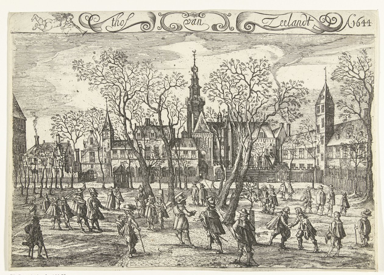Zeelands domstol i Middelburg, 1644 thof van Zeelandt Ao. 1644 (titel på objekt) av Balthasar Florisz. van Berckenrode