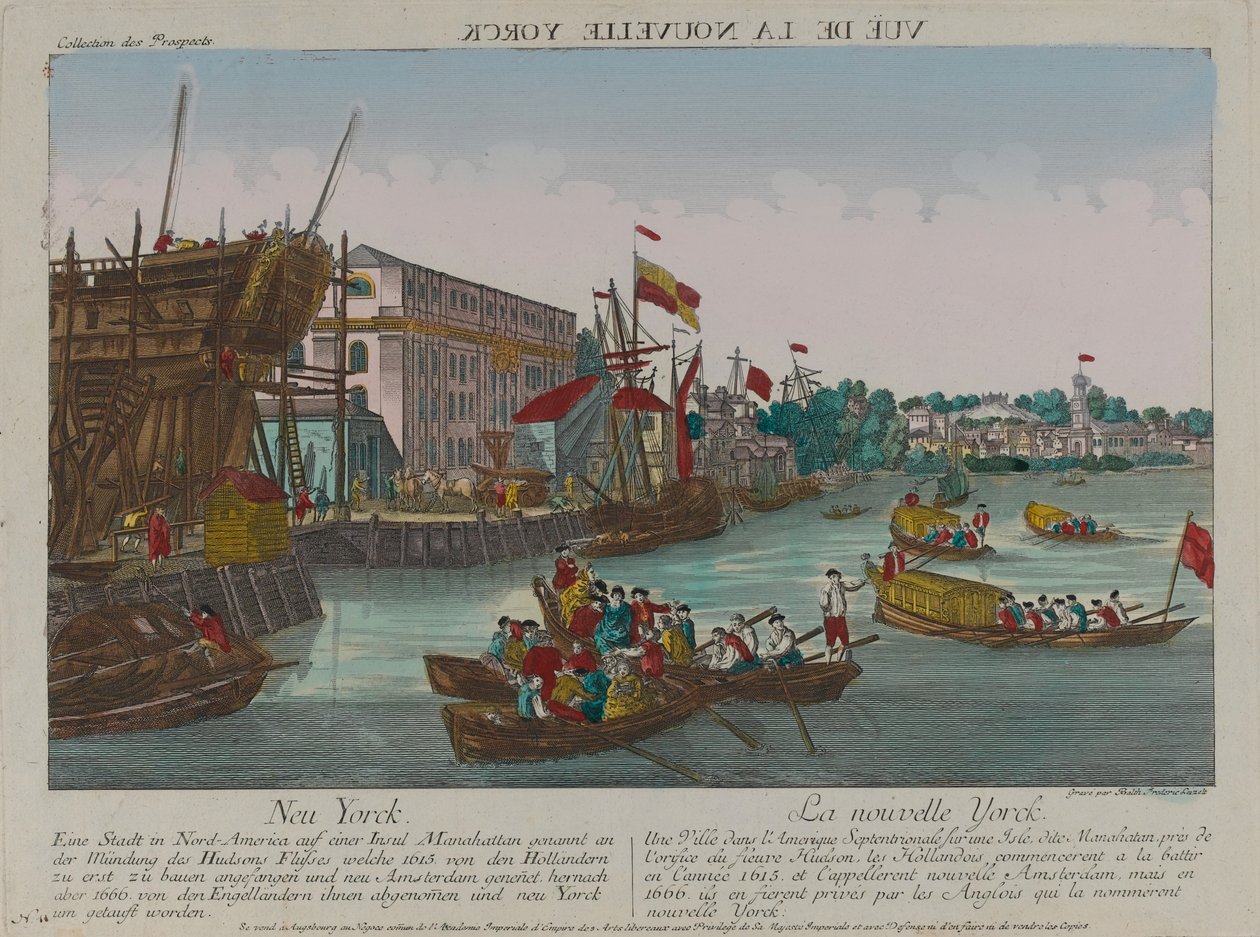 ?Utsikt över New York?, cirka 1776 av Balthasar Friedrich Leizelt