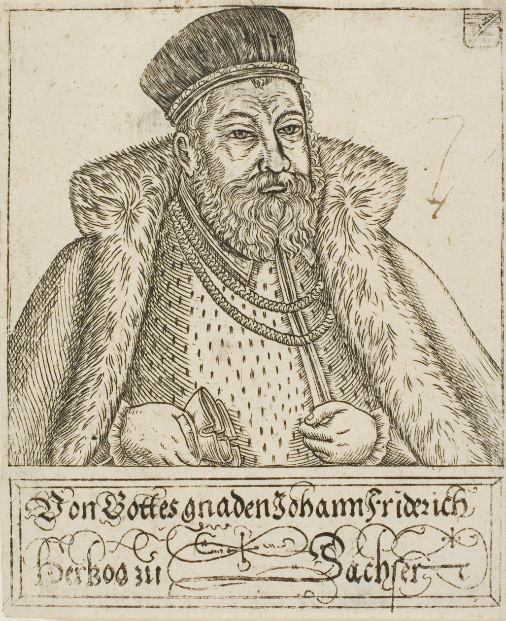 Johann Friedrich, från sachsiska hertigar och kurfurstar av Balthasar Jenichen