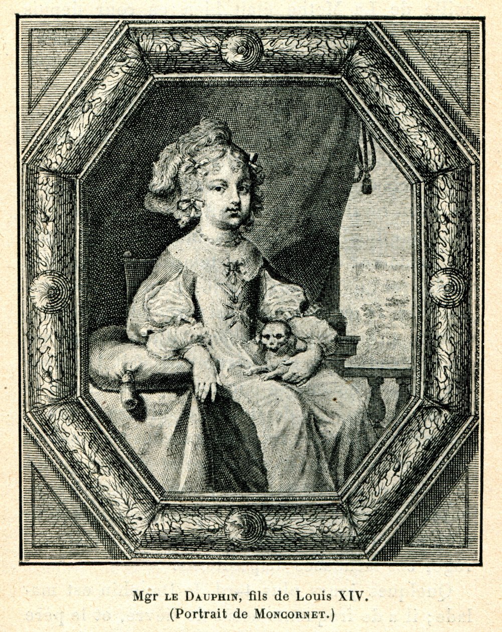 Cabanès, prinsarnas utbildning005 Mgr Dauphin, son till Ludvig XIV av Balthasar Moncornet
