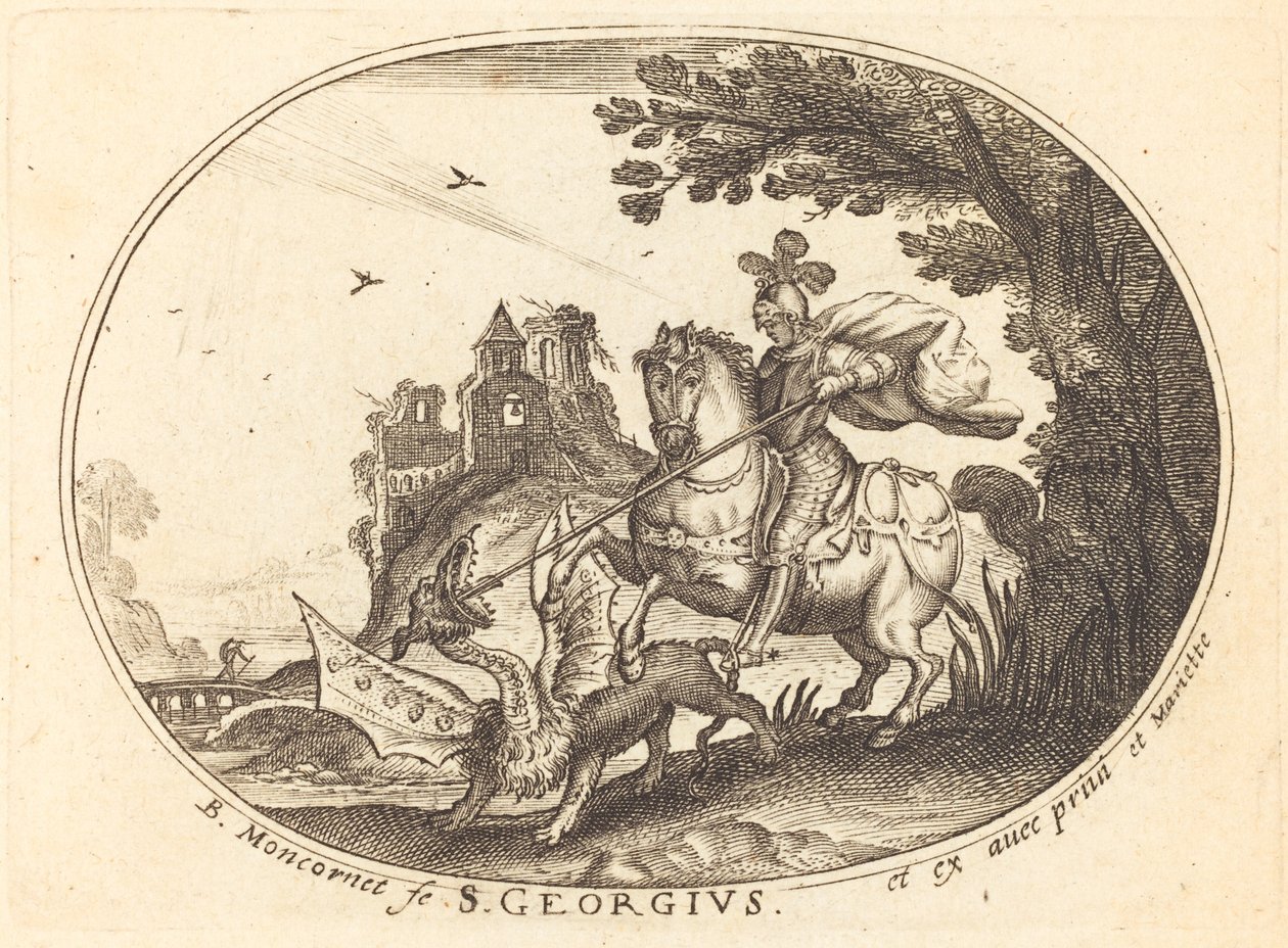 Sankt Georg och draken av Balthasar Moncornet