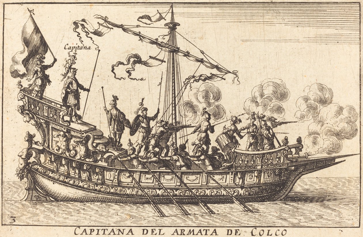 Kapten på Colco Armata av Balthasar Moncornet after Remigio Cantagallina
