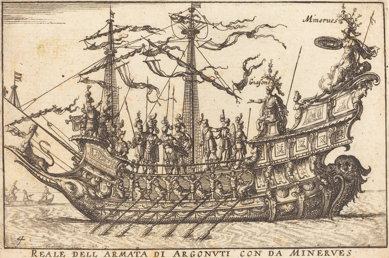 Real av Army of Argonuti med da Minerves av Balthasar Moncornet after Remigio Cantagallina