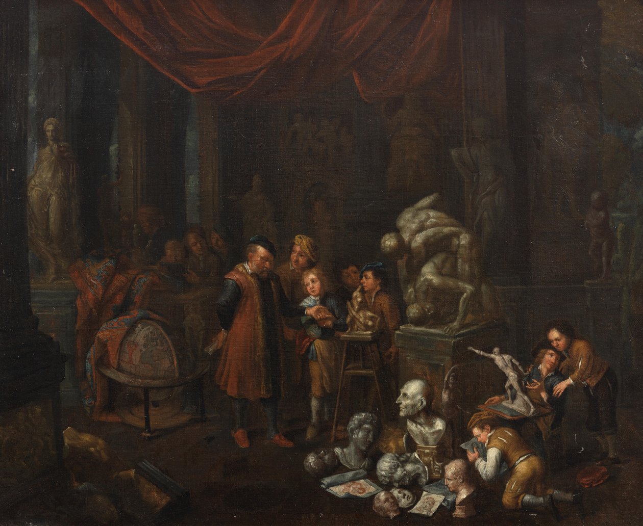 Skulptörens ateljé av Balthasar van den Bossche