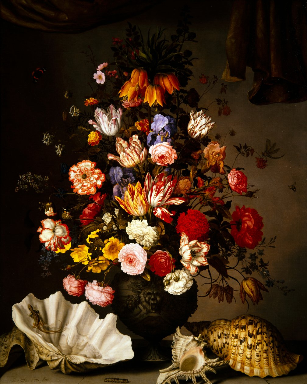 Ett stilleben med blommor (målning) av Balthasar van der Ast