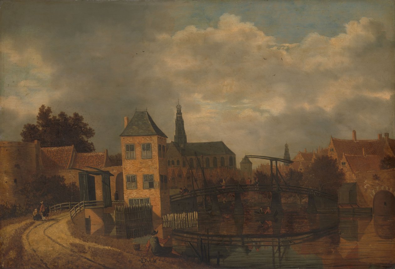 Utsikt över staden Haarlem av Balthasar van der Veen