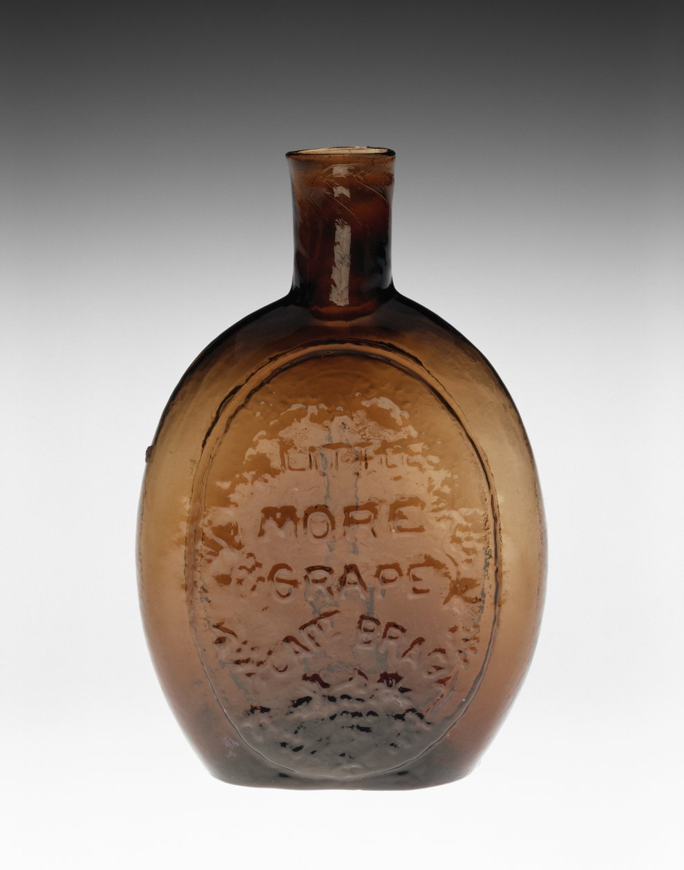 Figurerad kolv, ca. 1847 (icke-bly glas) av Baltimore Glass Works