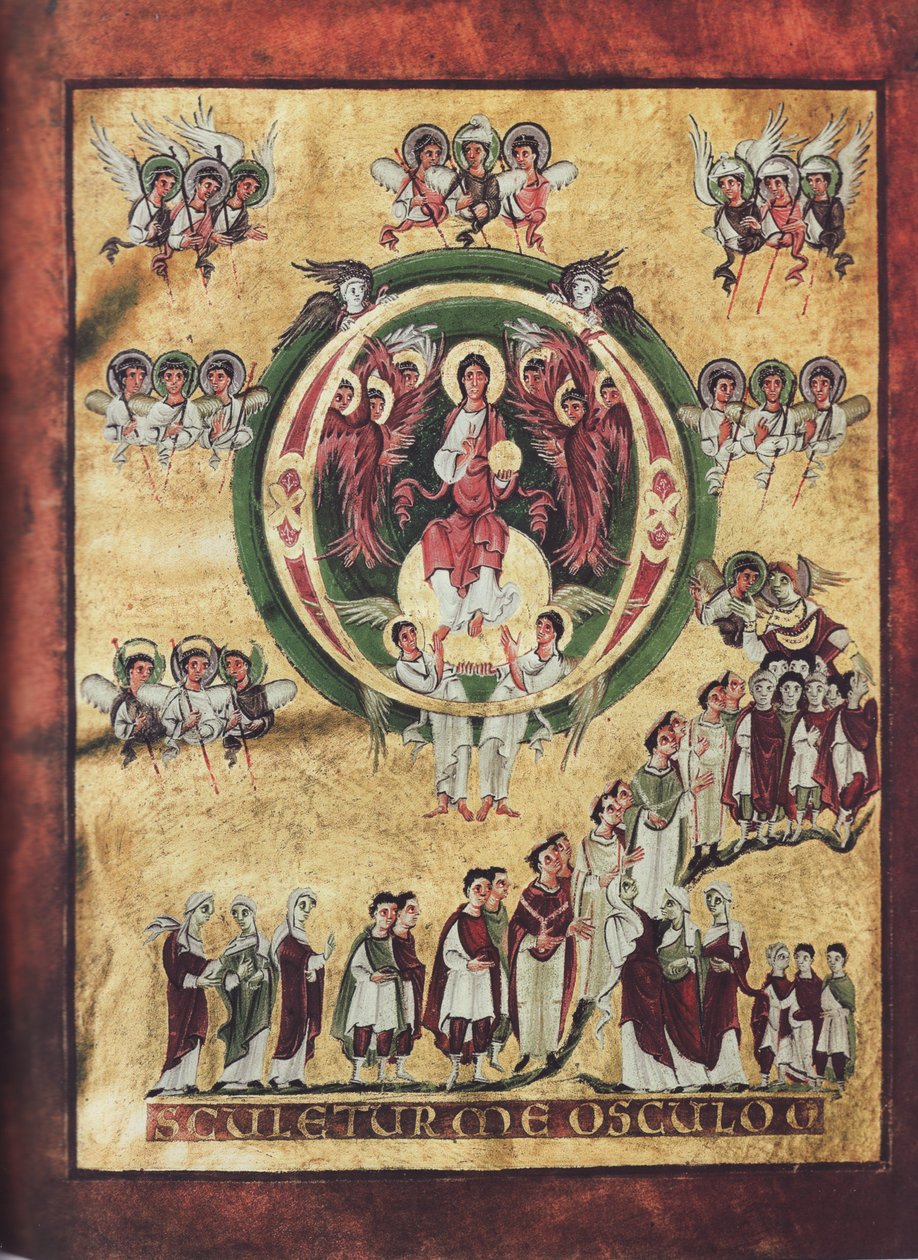 O inledande med Kristus och procession av de utvalda av Bamberg State Library