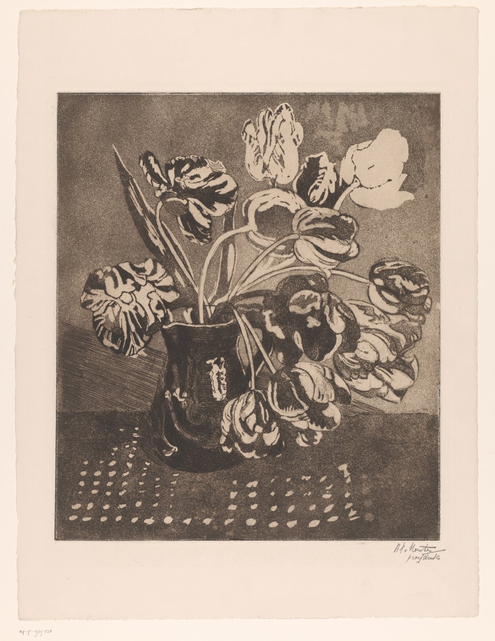 Tulpaner i en kanna av Barbara Elisabeth van Houten (signed by artist)