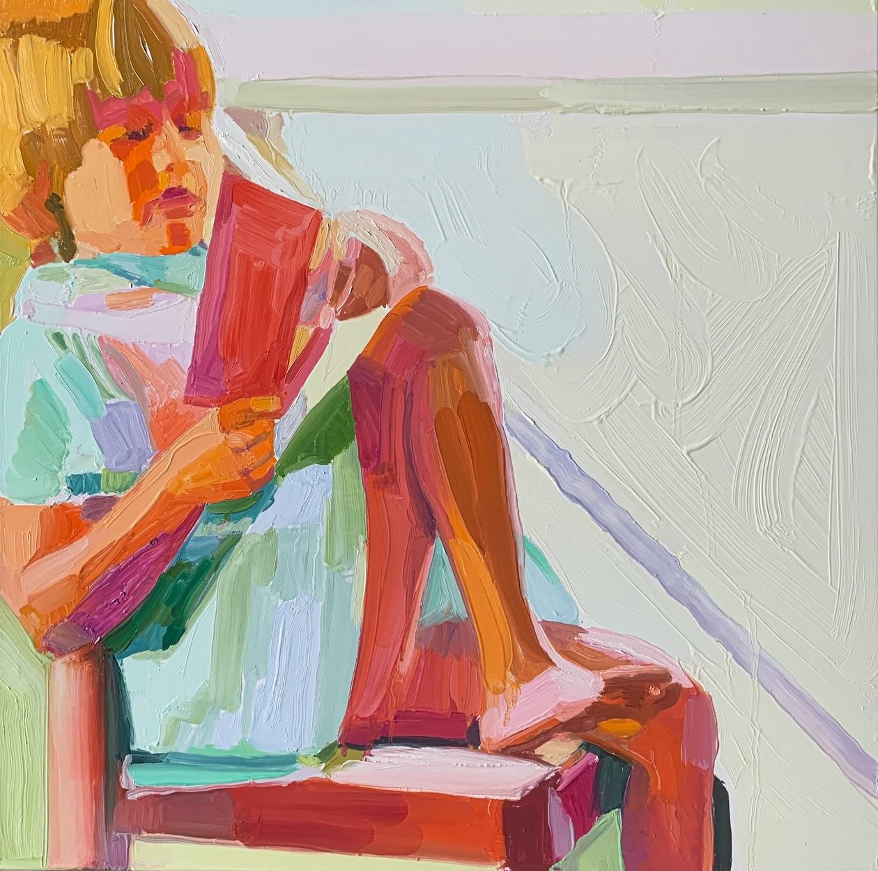 Untitled 7, 2021 (olja på duk) av Barbara Hoogeweegen