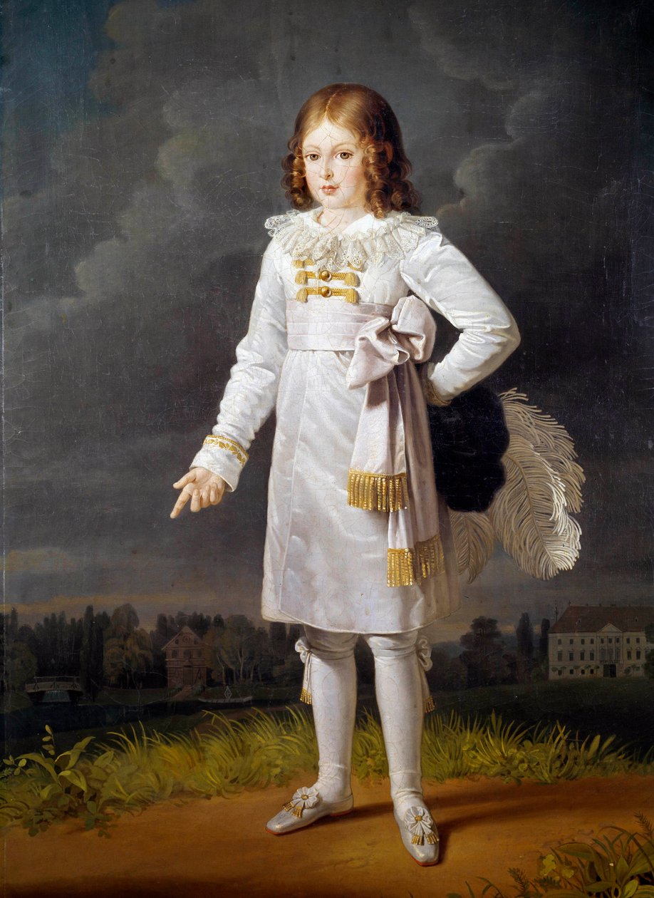 Porträtt till fots av Frederic Napoleon, Prins Bacciochi (1814-1833) Målning av Barbara Kraft (1764-1825) 1819 Sön. 1,7x1,05 m av Barbara Krafft