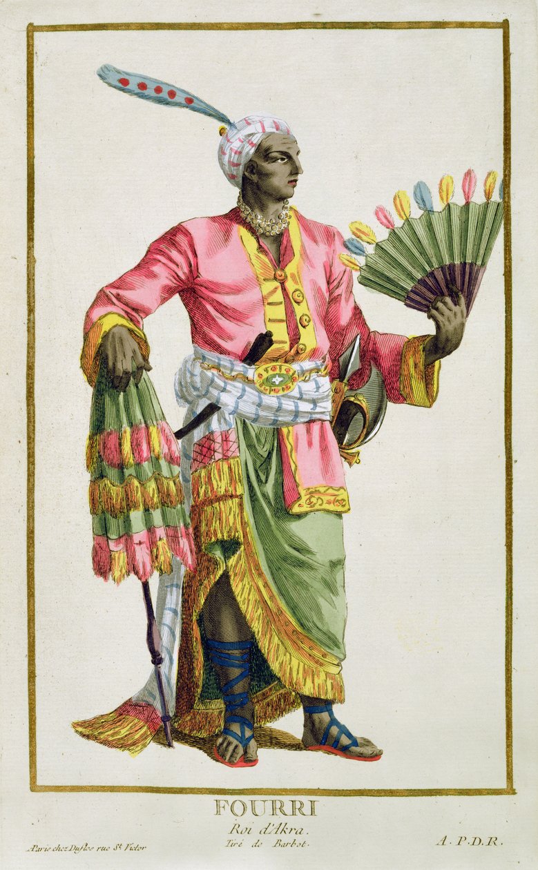 Fourri, kung av Akkra, graverad av Pierre Duflos (1742-1816), 1780 (kopparstick) av Barbot