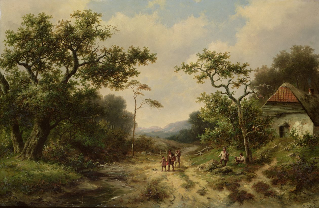 Landskap, 1800-talet av Barend Cornelis Koekkoek