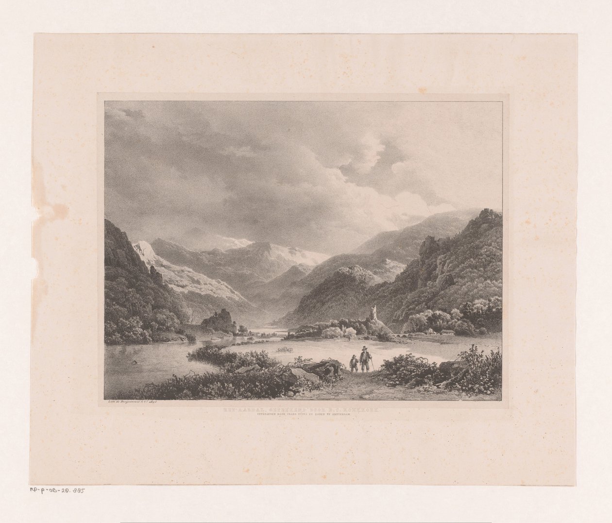 Utsikt över Ahrdalen The Earth Valley (titel på objekt) av Barend Cornelis Koekkoek