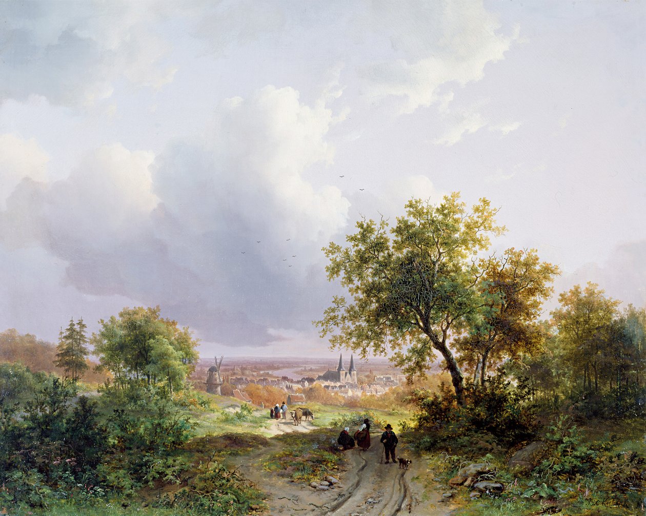Sommarlandskap av Barend Cornelis Koekkoek