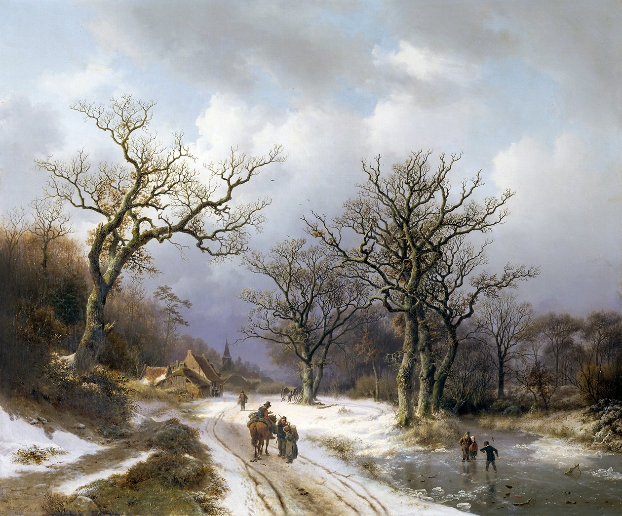 Vinterlandskap av Barend Cornelis Koekkoek