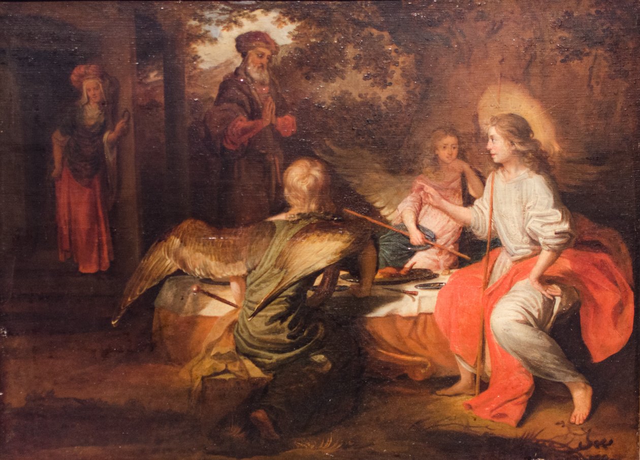 De tre änglarna hos Abraham. av Barent Fabritius