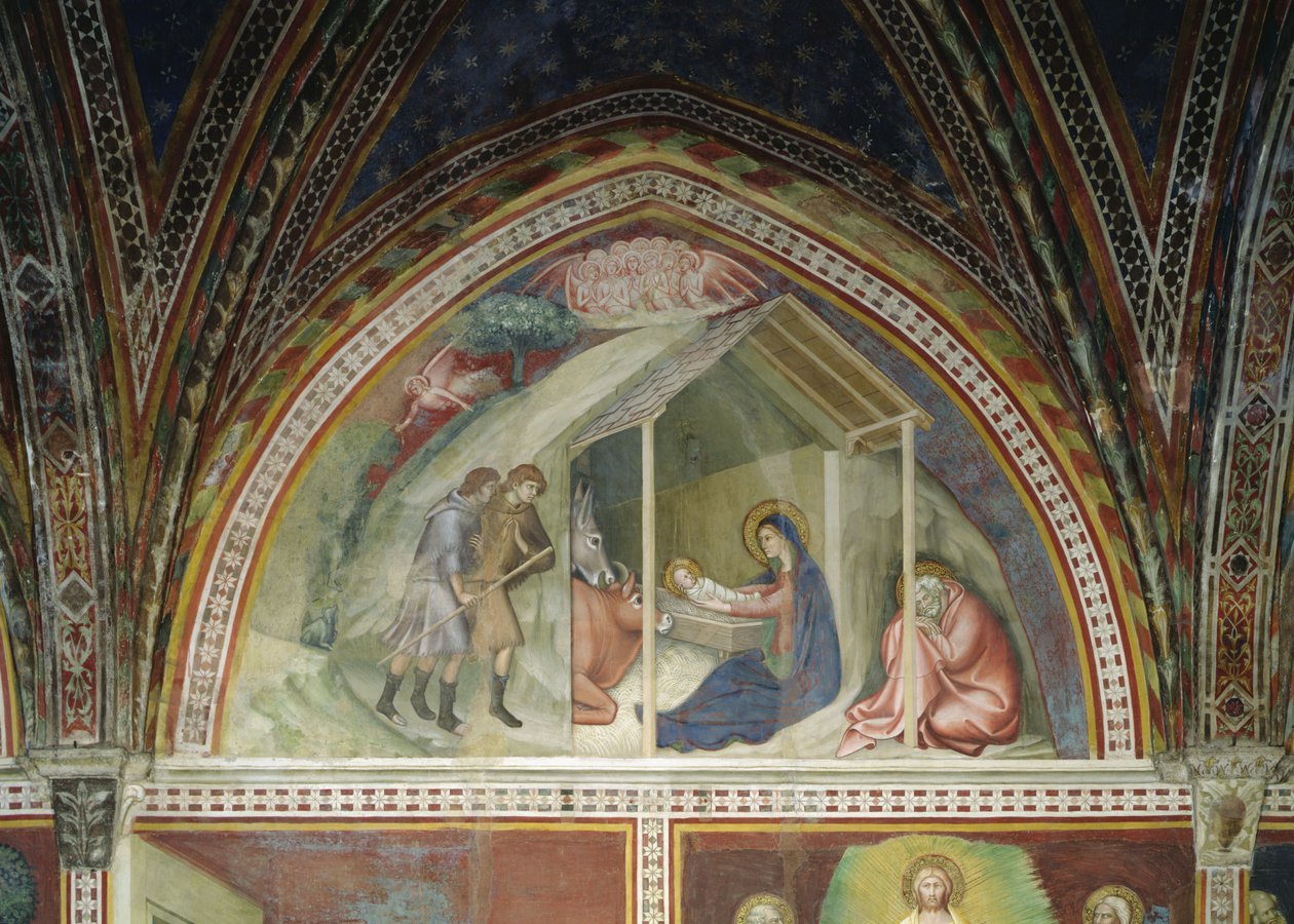 Kristi födelse, från en serie scener ur Nya testamentet av Barna da Siena