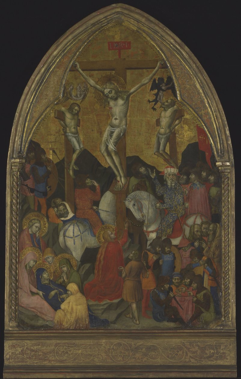 Crucifixion, c.1375 (tempera och guld på trä) av Barnaba da Modena