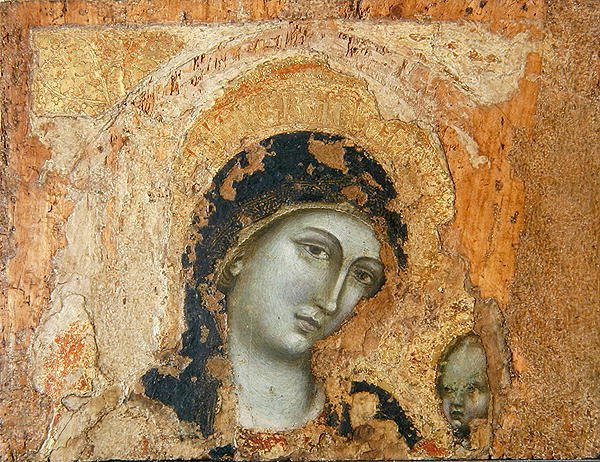 Madonna och barn (tempera & bladguld på panel) av Barnaba da Modena