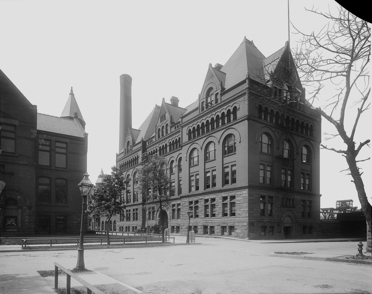 Armor Institute, Chicago, Illinois, USA, ca 1892 (s/v-foto) av Barnes and Crosby