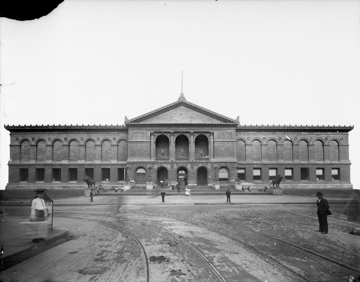 Art Institute of Chicago, Chicago, Illinois, USA, ca 1892 (s/v foto) av Barnes and Crosby