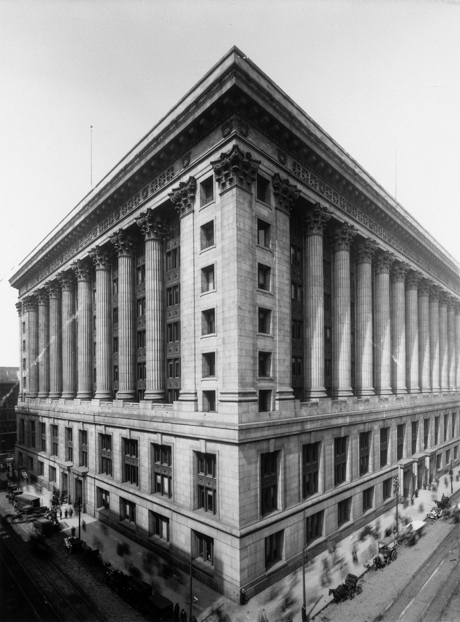 City Hall and County Building, Chicago, Illinois, USA, ca 1905 (s/v foto) av Barnes and Crosby