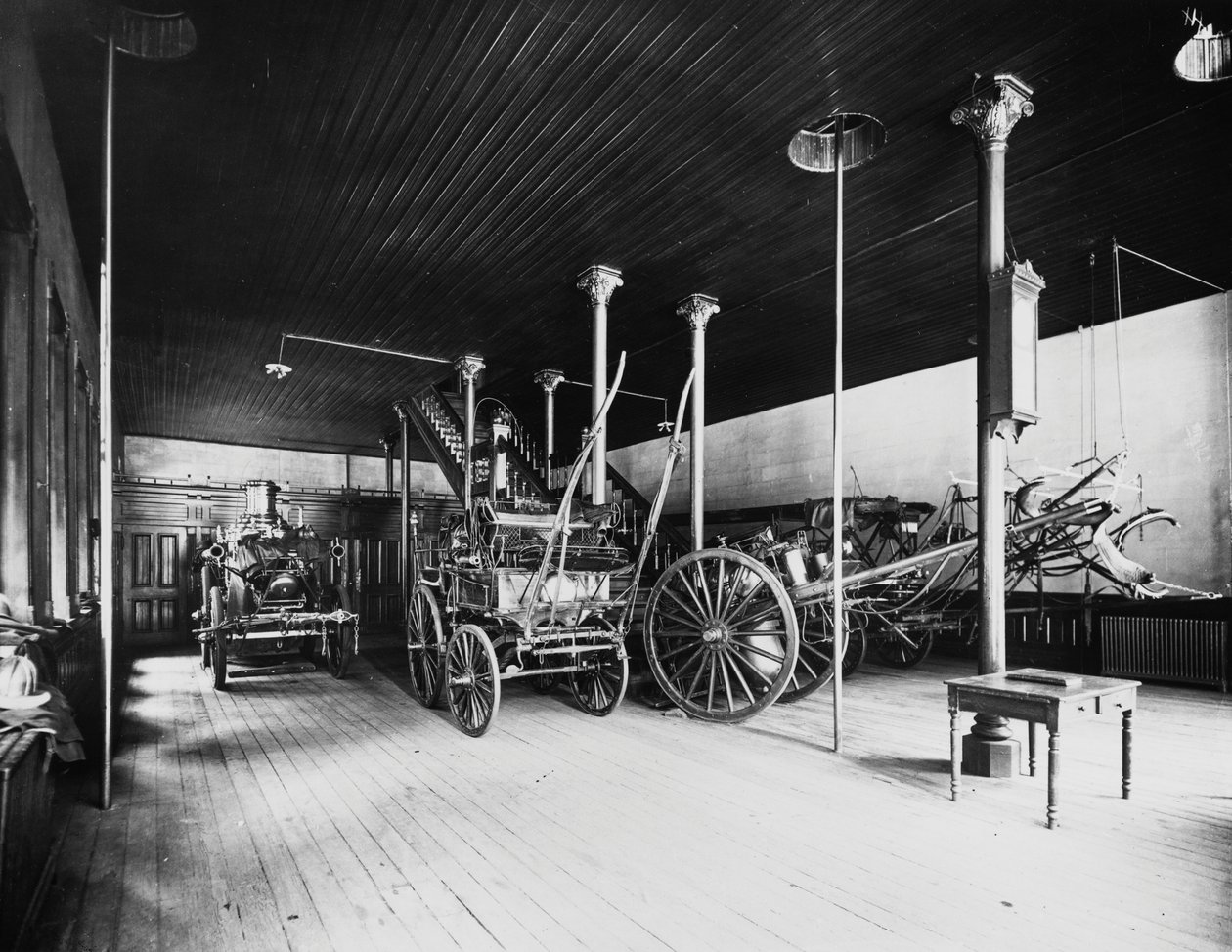 Engine House No. 40, Chicago, Illinois, USA, ca 1905 (s/v foto) av Barnes and Crosby
