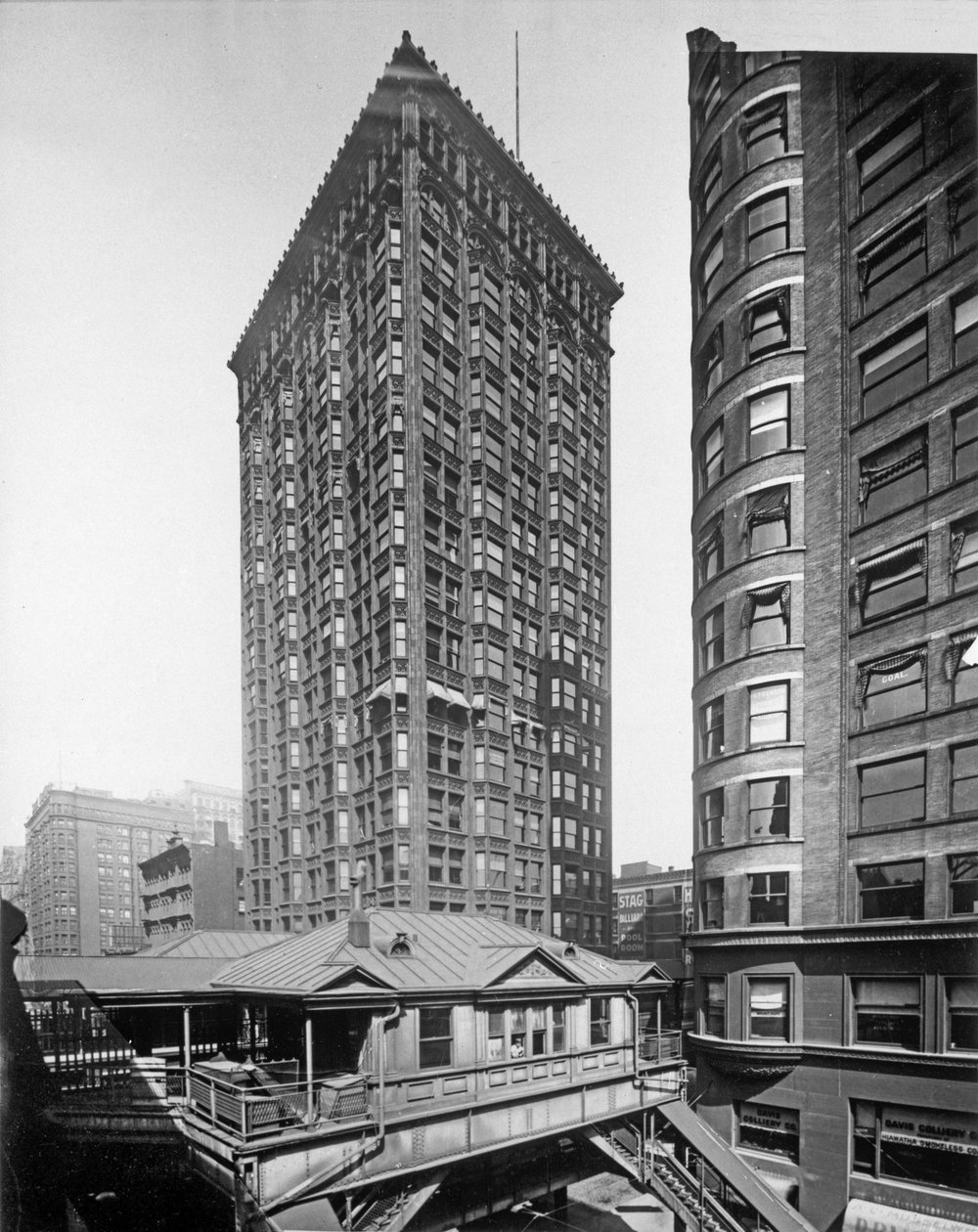 Fisher Building, Chicago, Illinois, USA, ca 1896 (s/v-foto) av Barnes and Crosby