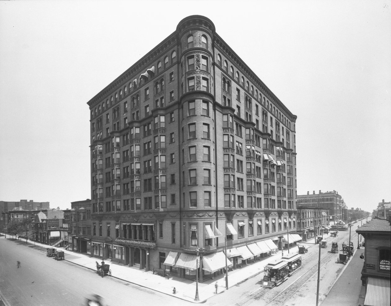 Lexington Hotel, Chicago, Illinois, USA, ca 1905 (s/v-foto) av Barnes and Crosby