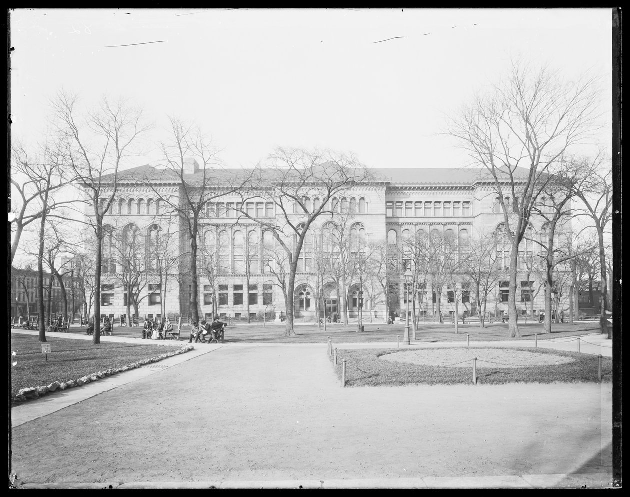 Newberry Library, Chicago, Illinois, USA, ca 1905 (s/v foto) av Barnes and Crosby