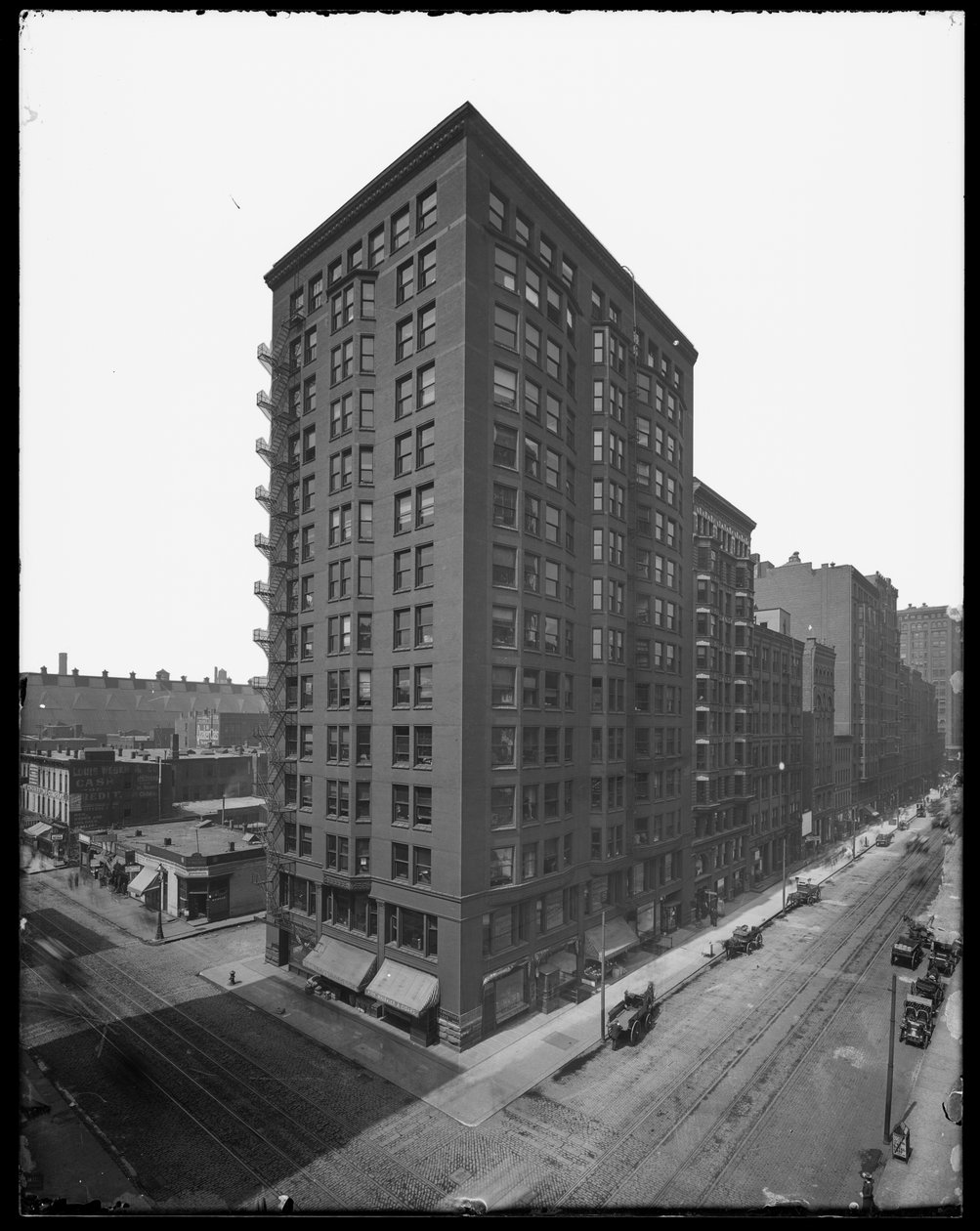 Pontiac Building, Chicago, Illinois, USA, ca 1891 (s/v foto) av Barnes and Crosby