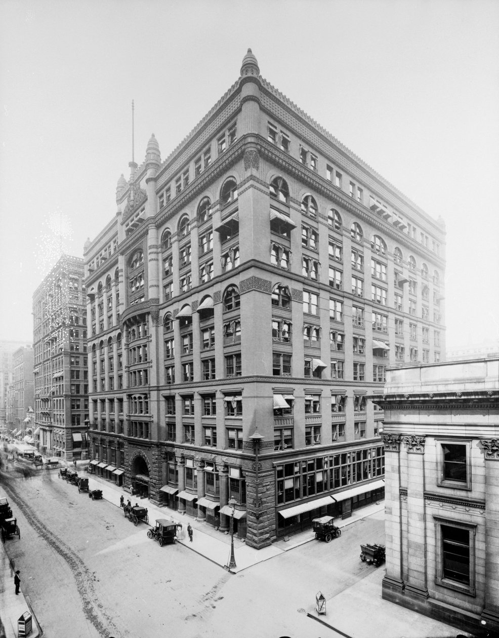 Rookery Building, Chicago, Illinois, USA, ca 1905 (s/v foto) av Barnes and Crosby