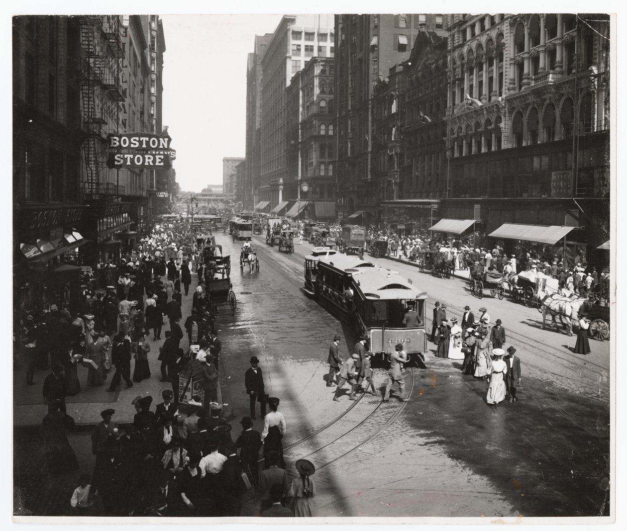 State Street, Chicago, Illinois, USA, ca 1905 (s/v-foto) av Barnes and Crosby