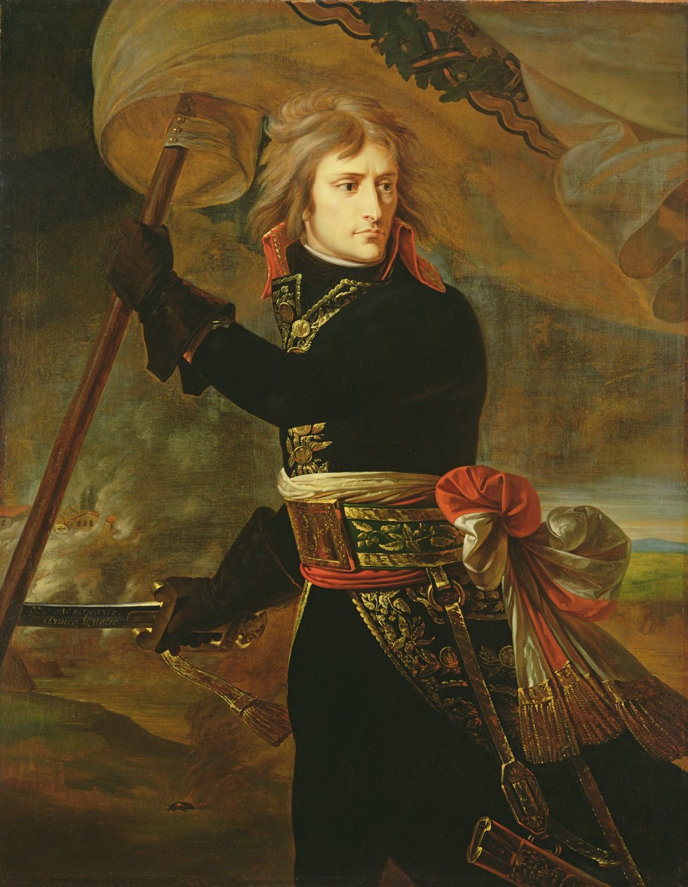Napoleon I (1769-1821) på bron av Arcole av Antoine Jean Gros