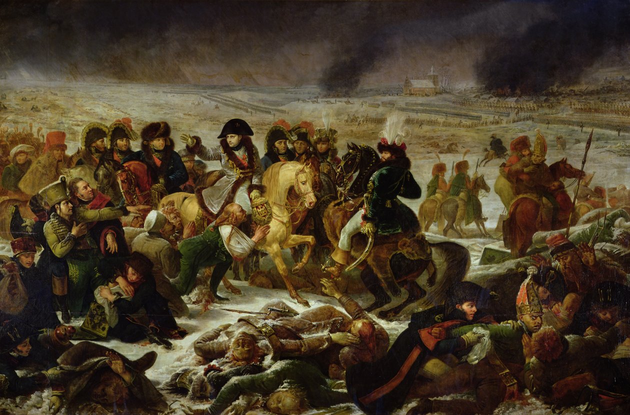 Napoleon på slagfältet vid Eylau, 9 februari 1807, 1808 av Antoine Jean Gros