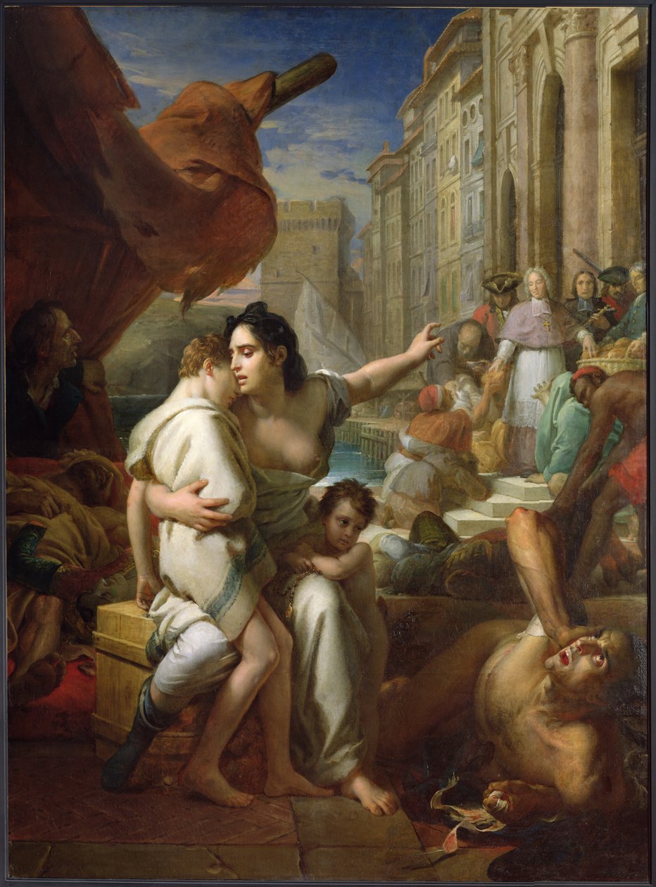 Monseigneur de Belsunce (1670-1755) under Marseillepesten 1720, ca 1825 av Baron François Pascal Simon Gérard