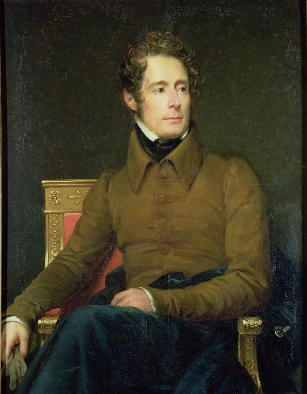 Porträtt av Alphonse de Lamartine (1790-1869), 1831 av Baron François Pascal Simon Gérard