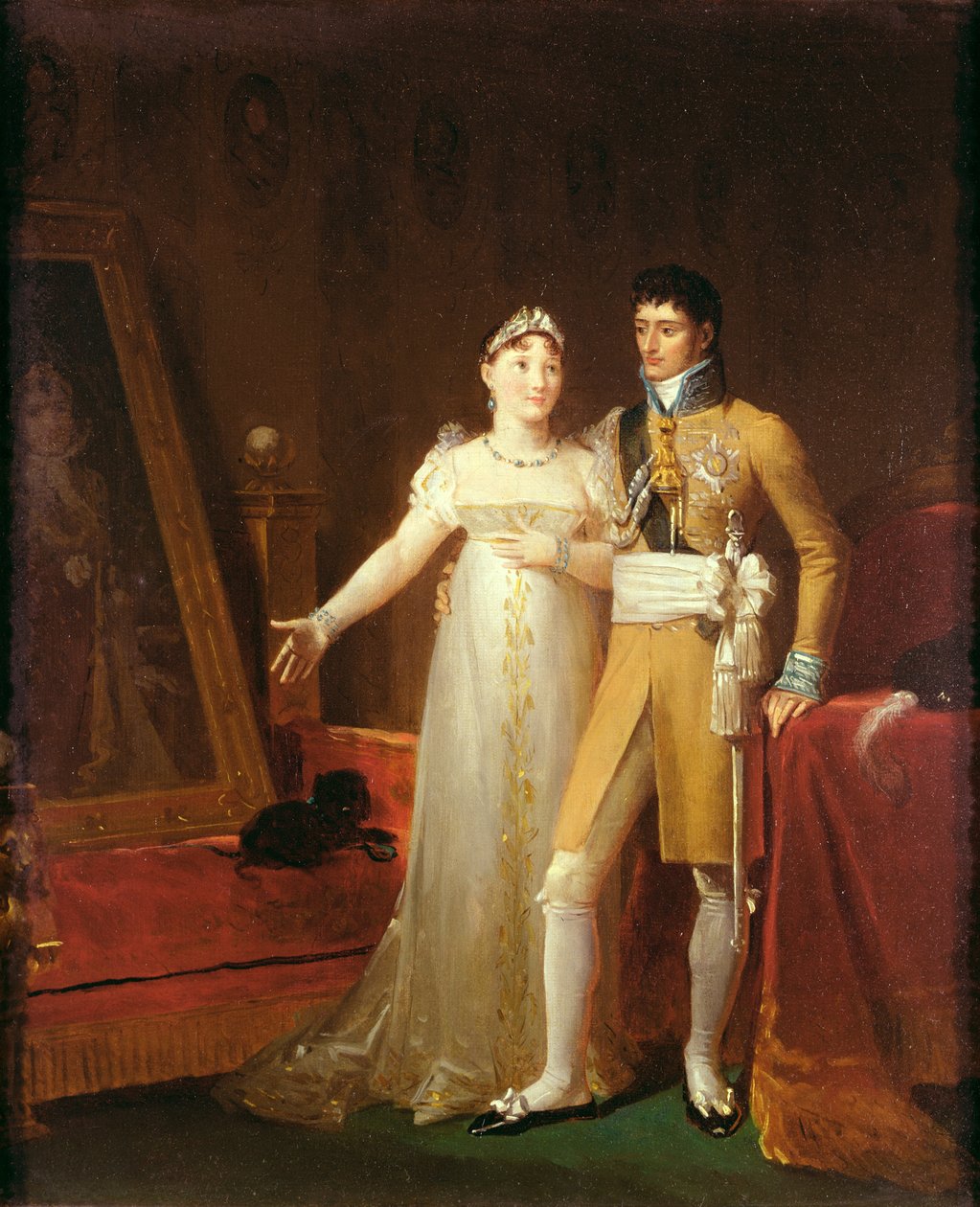 Porträtt av Jerome Bonaparte (1784-1860) och hans hustru Catherine (1783-1835) av Würtemberg av Baron François Pascal Simon Gérard