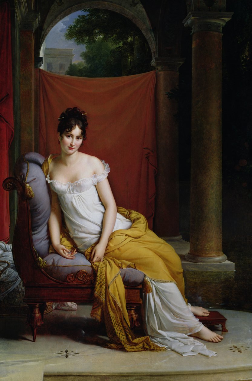 Porträtt av Madame Recamier (1777-1849) av Baron François Pascal Simon Gérard