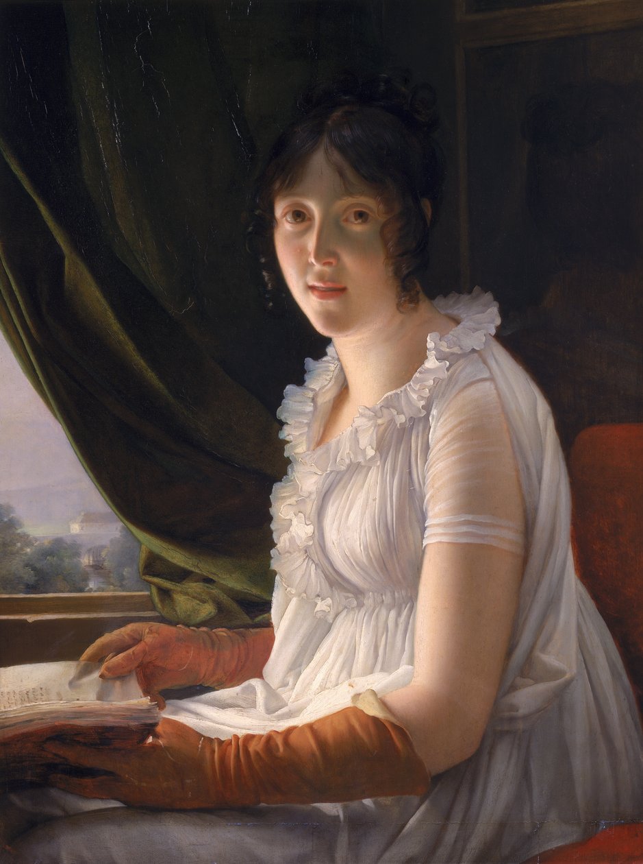 Sittande porträtt av Marie-Philippe-Claude Walbonne (1763-c.1837) c.1796 av Baron François Pascal Simon Gérard