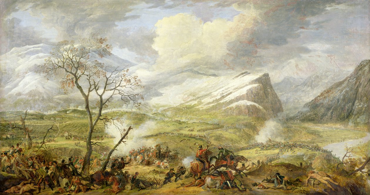 Slaget vid Rivoli den 14 januari 1797 av Baron Louis Albert Bacler d