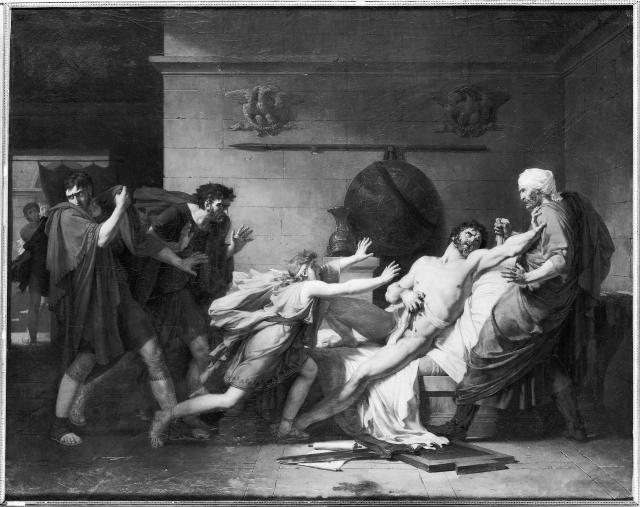 Catos död av Utica (95-46 f.Kr.) 1797 av Baron Pierre Narcisse Guerin