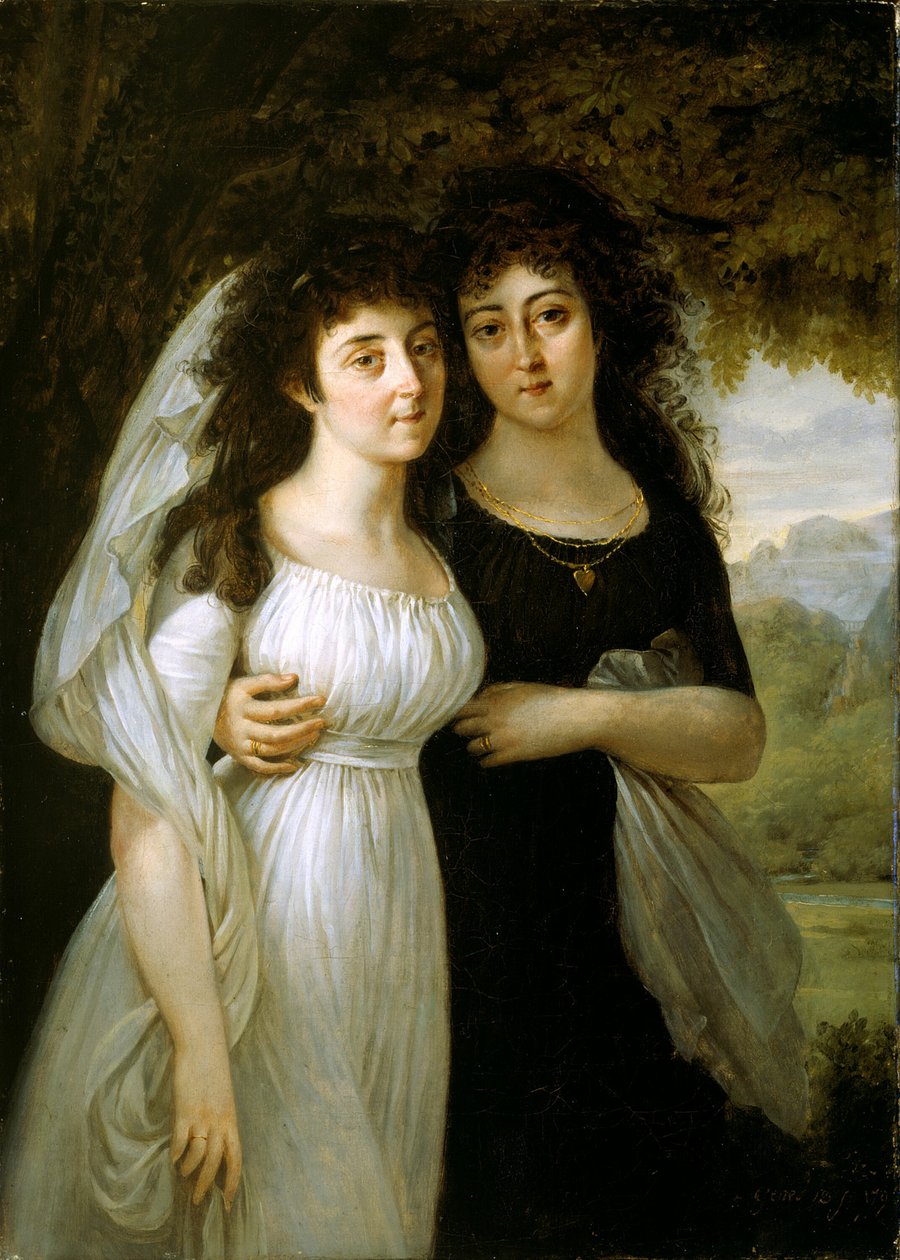 Porträtt av systrarna Maistre av Baron Antoine Jean Gros